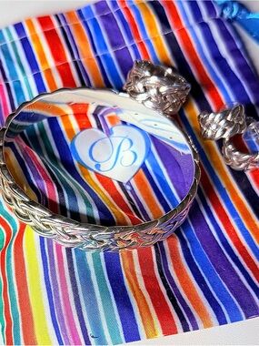 Brighton Interlock Woven Bangle Bracelet, Earrings & Size 9 Ring Set